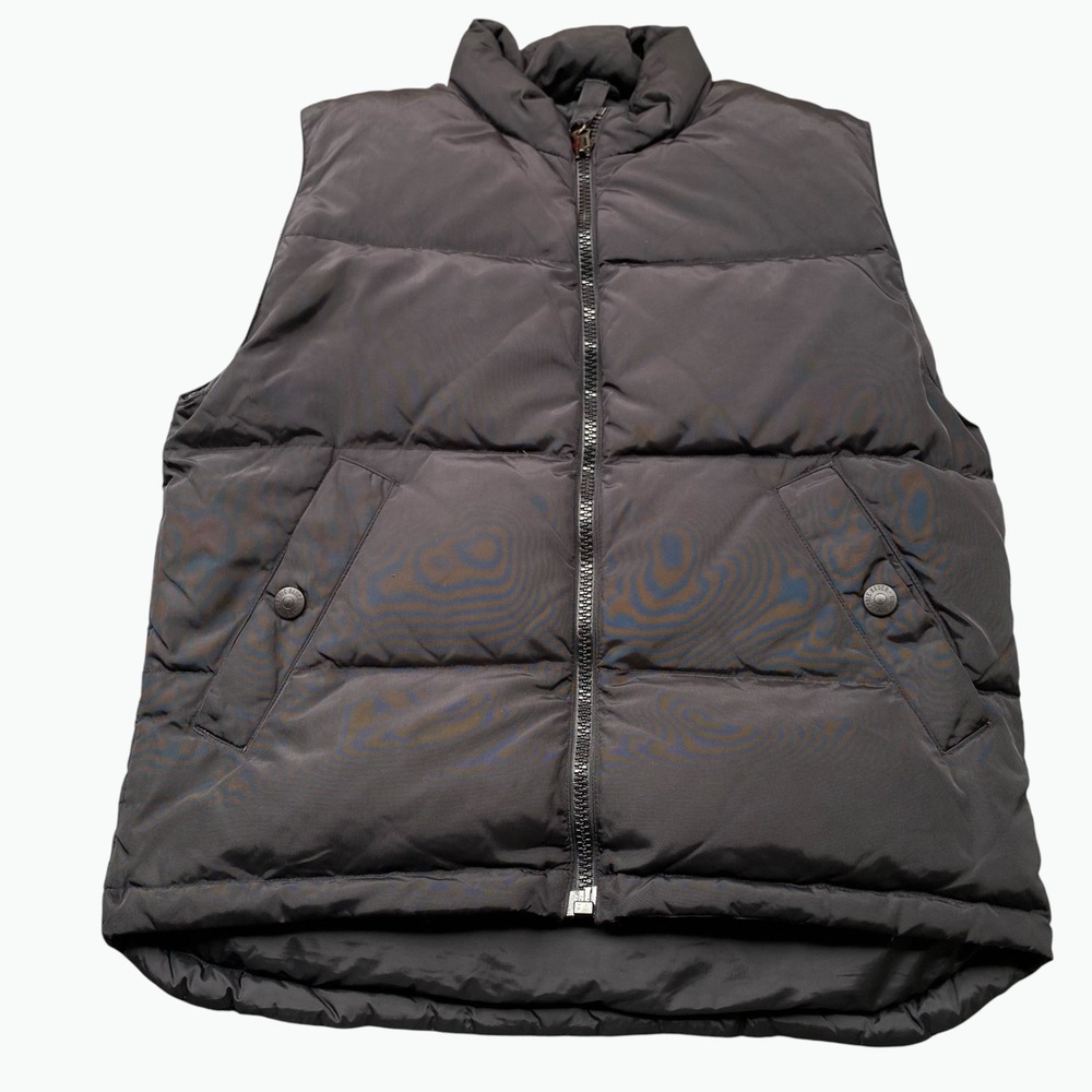 Eddie Bauer Puffer Vest Goose Down Women Size M Black Pockets